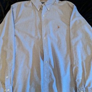 Mens Polo Ralph Lauren Purple Oxford 16.5-34/35